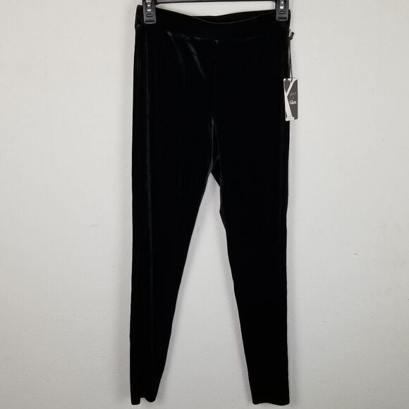 Gibson x‎ Glam Crushed Velvet Black Pants - Picture 1 of 9